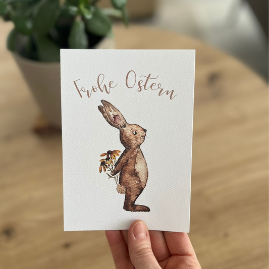 Karte Frohe Ostern Hase