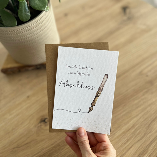 Karte Abschluss Füllfeder