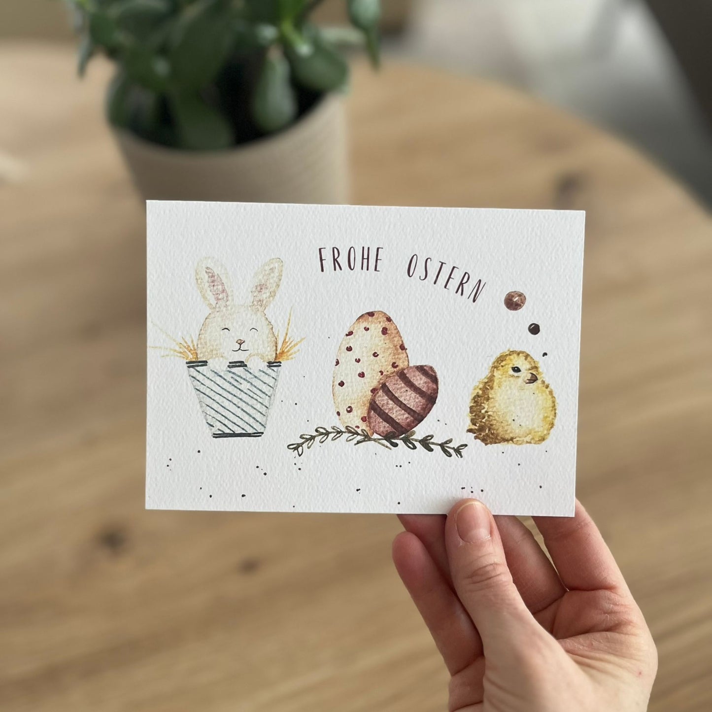 Karte Frohe Ostern Tiere