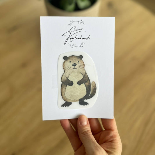 Bügelbild Biber Christinas Kartenkunst