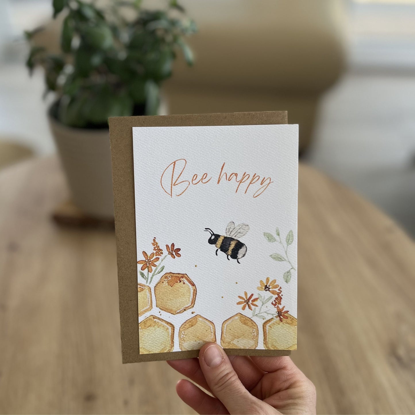 Karte Bee happy
