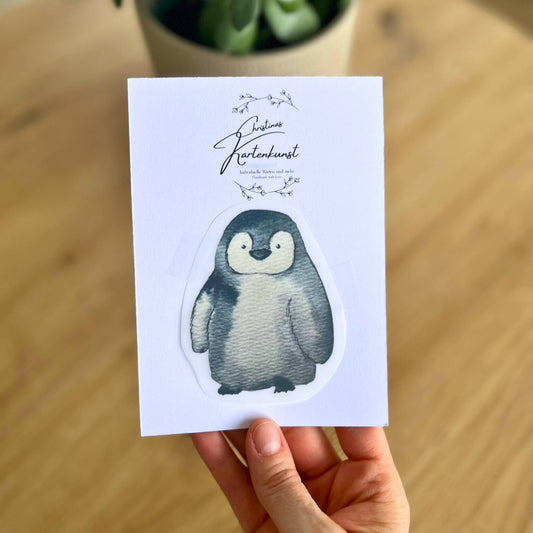 Bügelbild Pinguin Christinas Kartenkunst