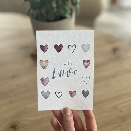 Karte with Love von Christinas Kartenkunst, von Herzen für einen lieben Menschen
