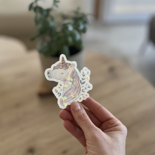Märchenhafter Einhornsticker von Christinas Kartenkunst