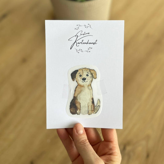 Bügelbild Hund Christinas Kartenkunst
