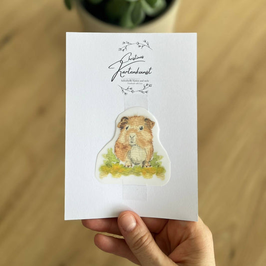 Bügelbild Meerschwein Christinas Kartenkunst