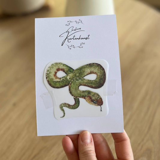 Bügelbild Schlange Christinas Kartenkunst