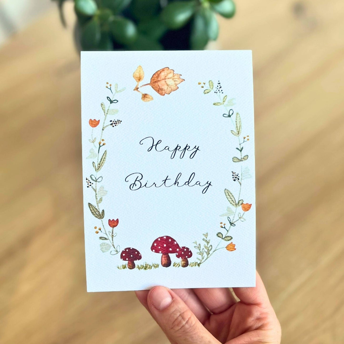 Karte Herbstkranz Geburtstag Christinas Kartenkunst