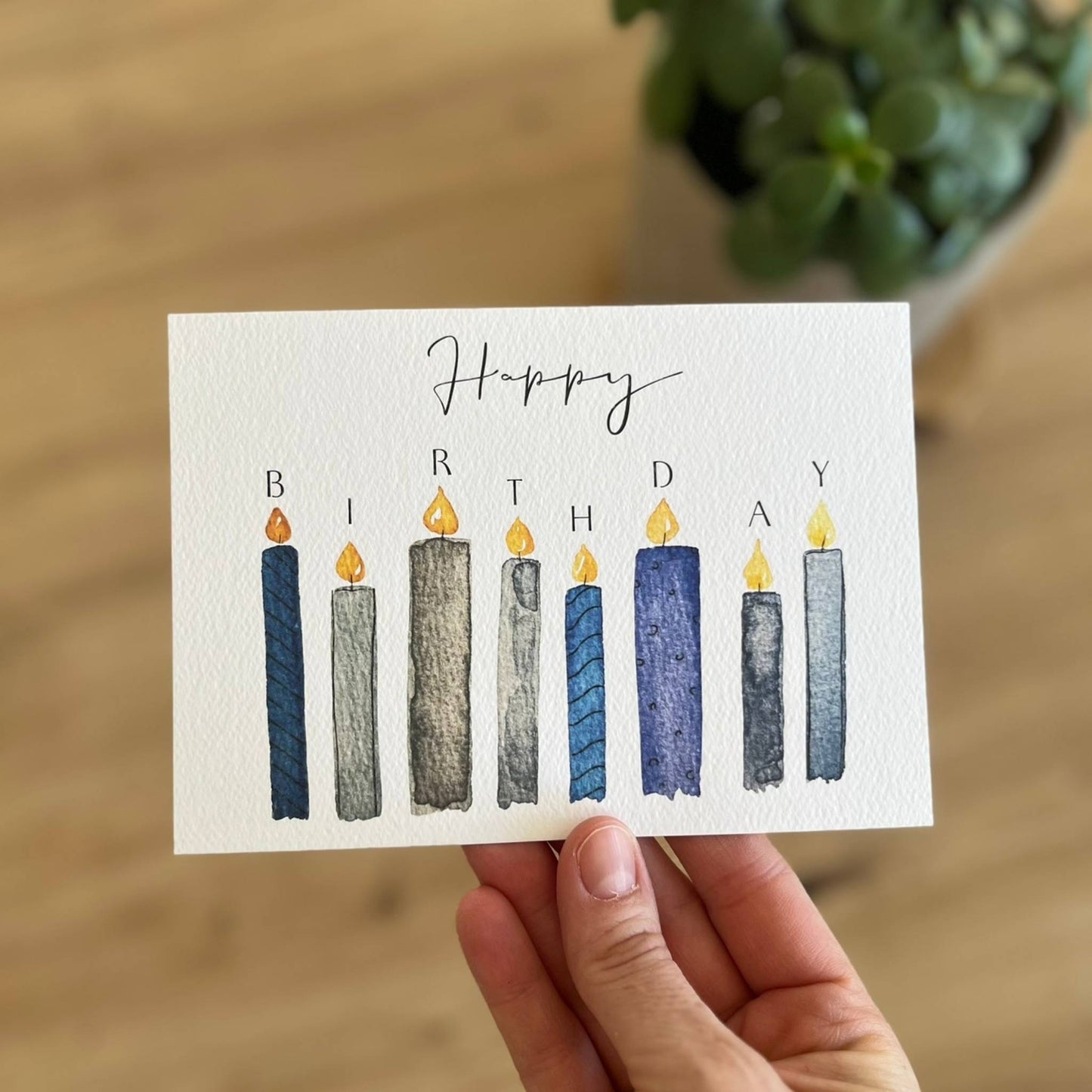 Karte Kerzen Happy Birthday Christinas Kartenkunst