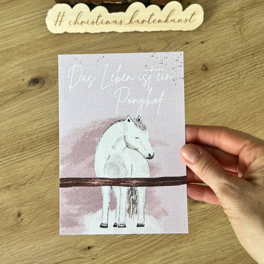 Karte Ponyhof Christinas Kartenkunst