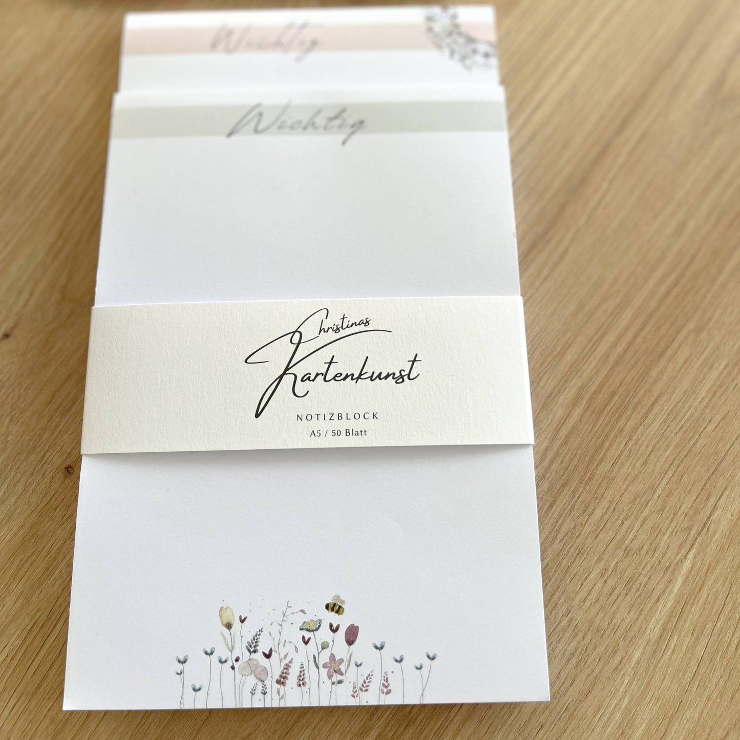 Notizblock Blütenkranz