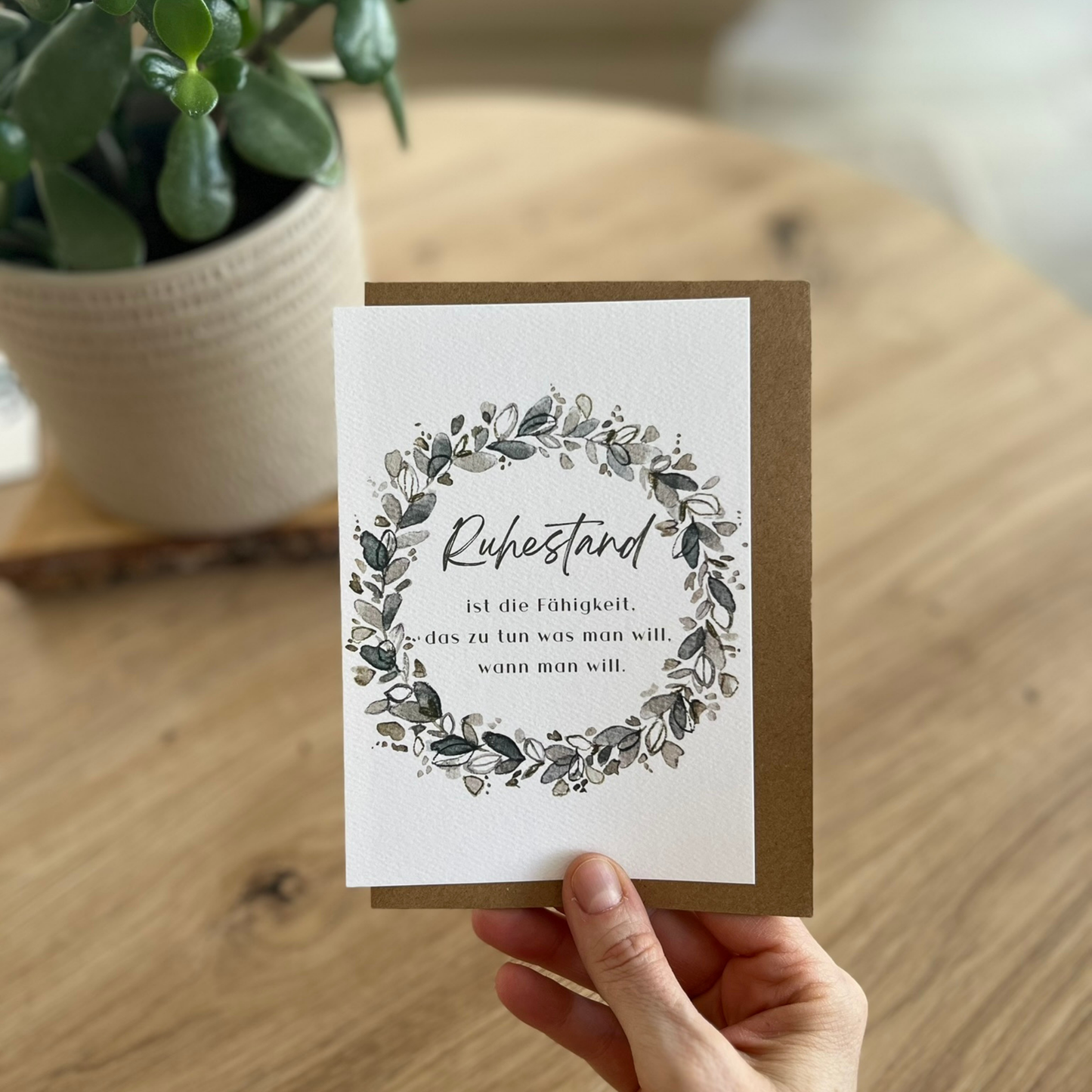 Karte Ruhestand Kranz