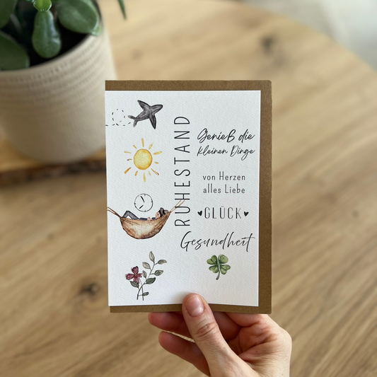 Karte Ruhestand Symbole