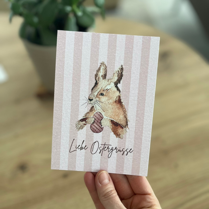 Karte Ostergrüße Hase
