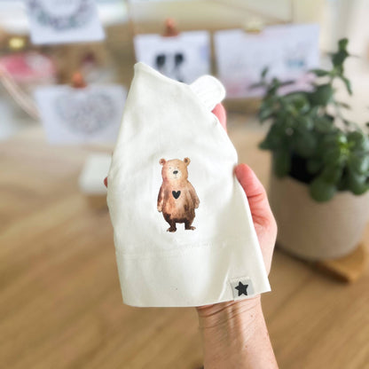 Bügelbild Bärchen auf Mütze Christinas Kartenkunst