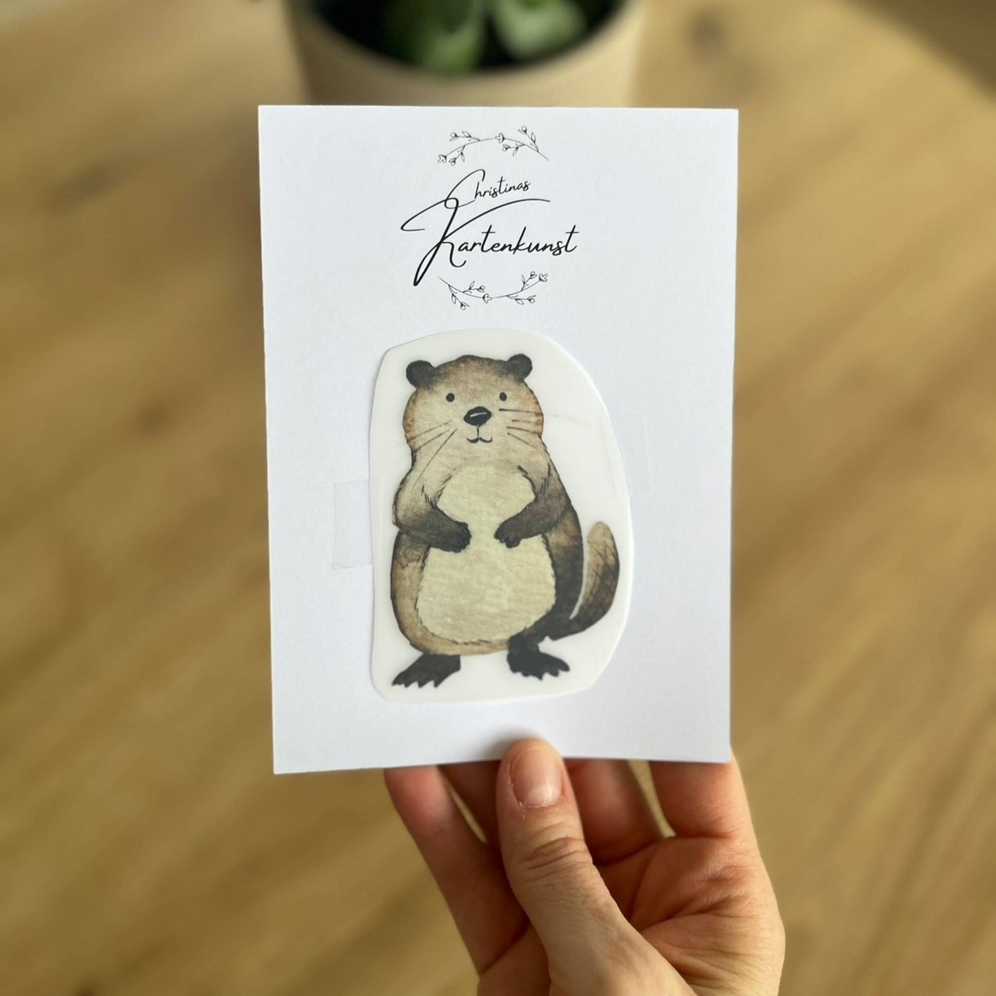 Bügelbild Biber Christinas Kartenkunst