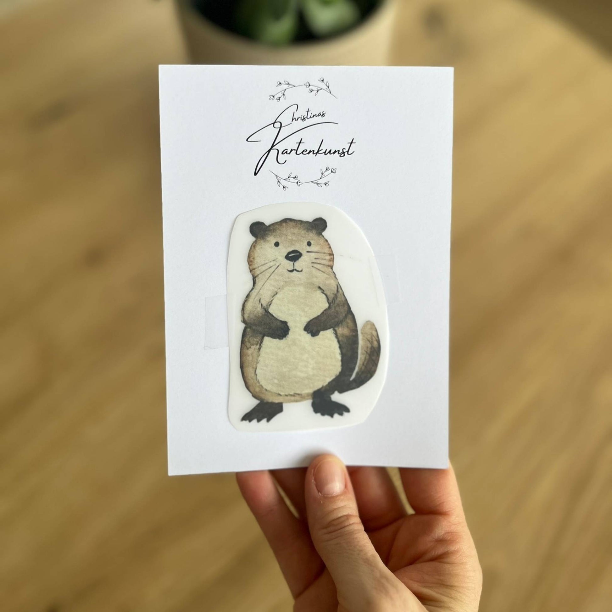 Bügelbild Biber Christinas Kartenkunst