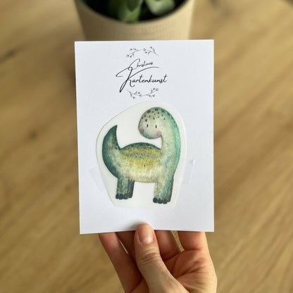 Bügelbild Dino Langhals Christinas Kartenkunst