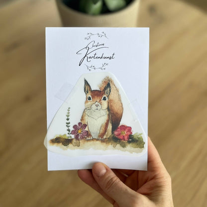 Bügelbild Eichhörnchen Christinas Kartenkunst