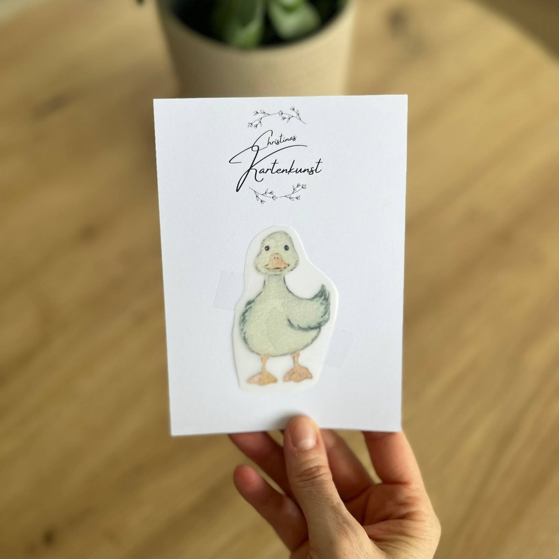Bügelbild Gans Christinas Kartenkunst