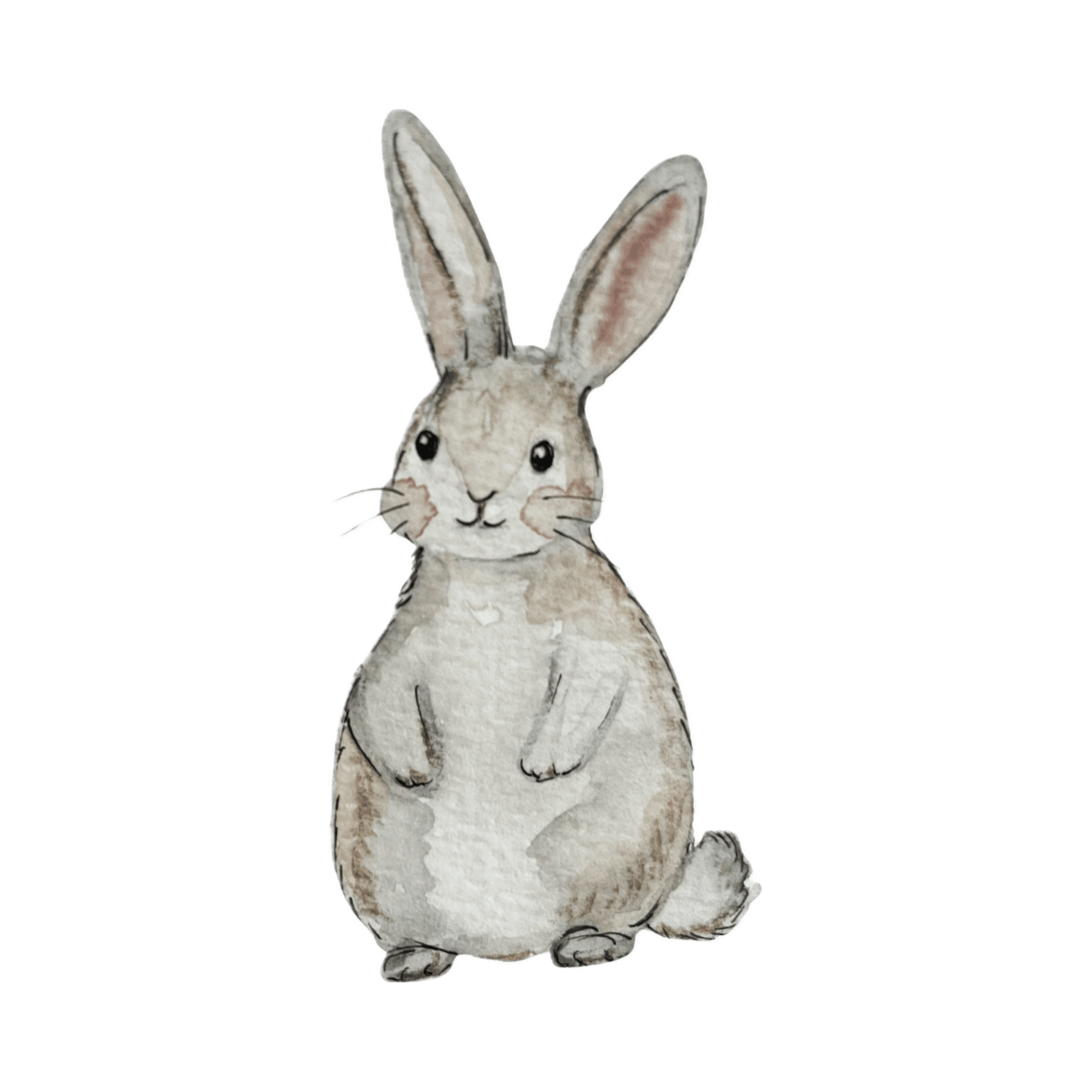 Bügelbild Hase grau Christinas Kartenkunst