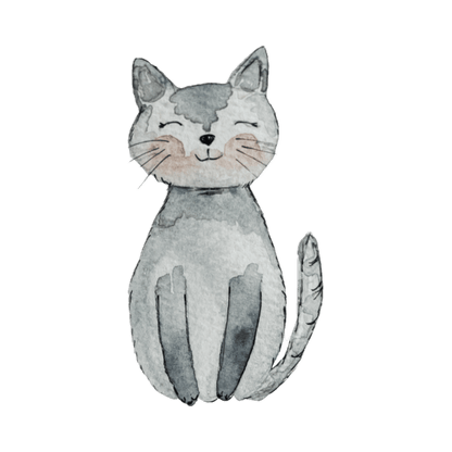 Bügelbild Katze grau Christinas Kartenkunst