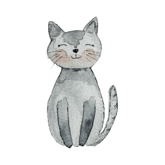 Bügelbild Katze grau Christinas Kartenkunst