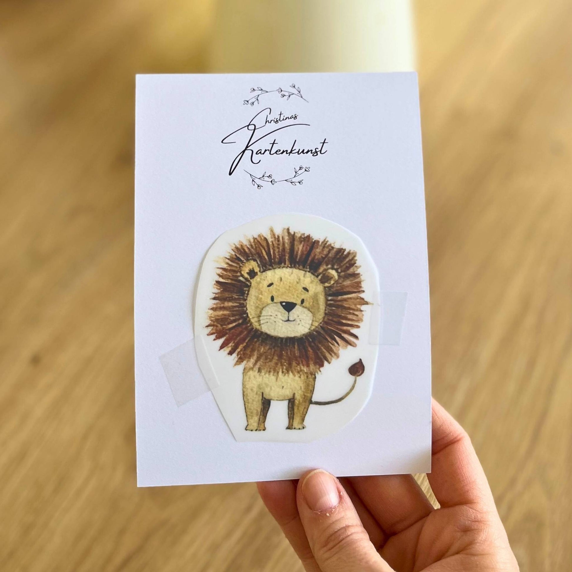 Bügelbild Löwe Christinas  Kartenkunst