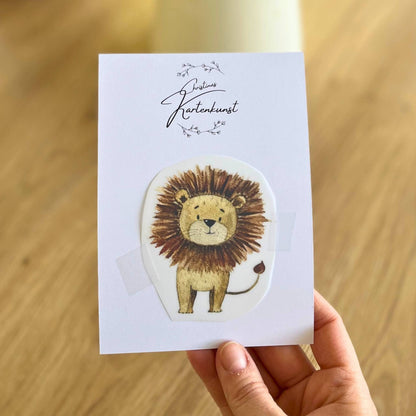 Bügelbild Löwe Christinas  Kartenkunst