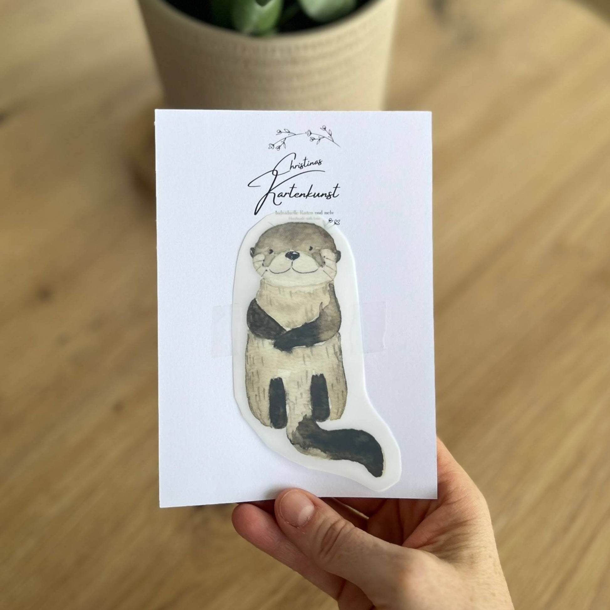 Bügelbild Otter Christinas Kartenkunst