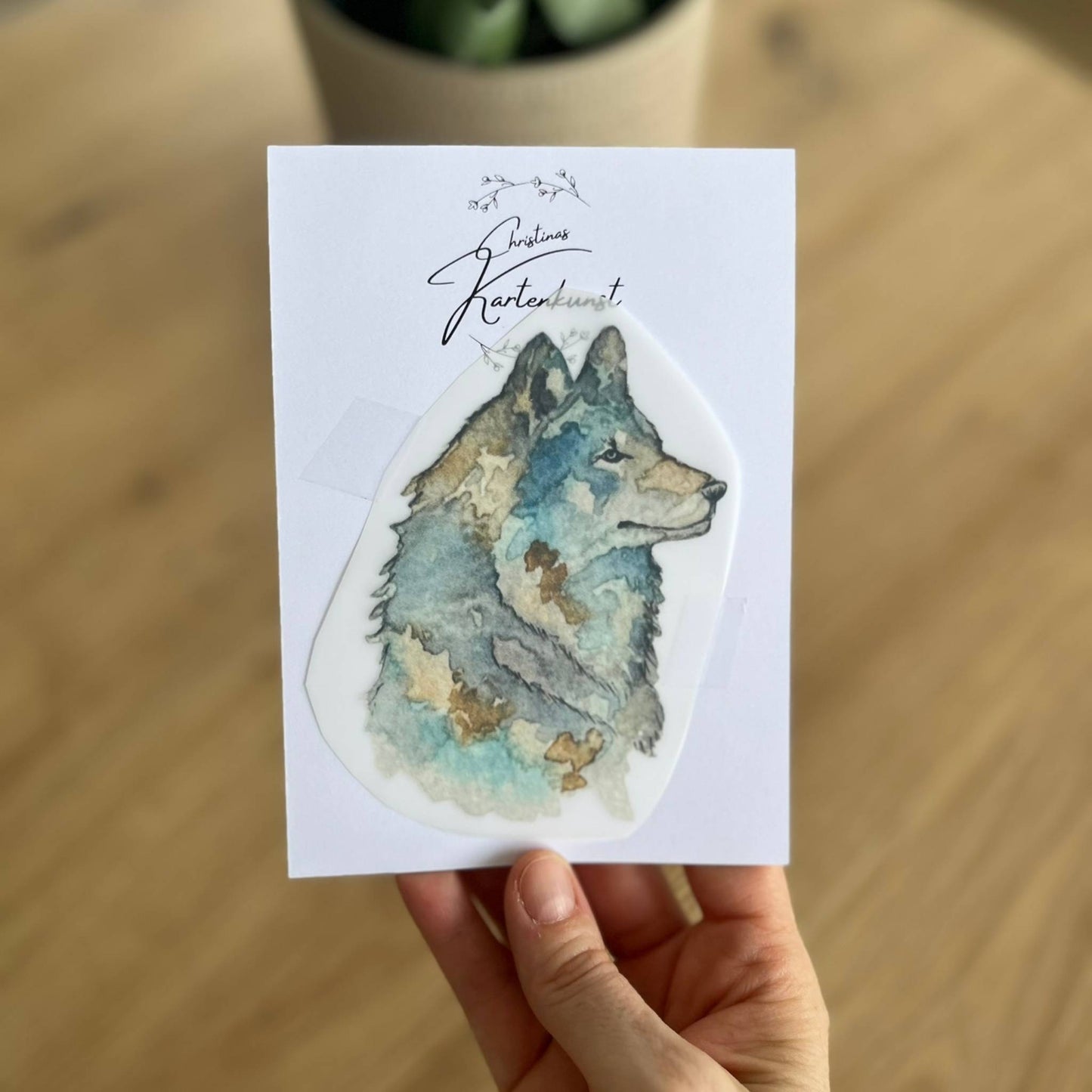 Bügelbild Wolf Christinas Kartenkunst