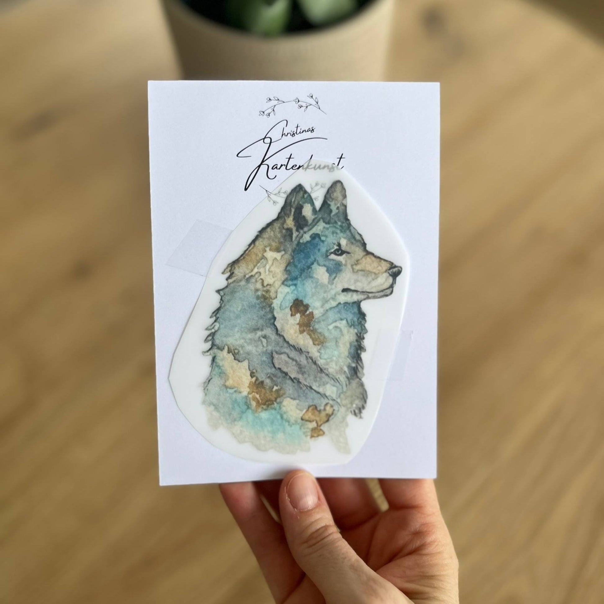 Bügelbild Wolf Christinas Kartenkunst