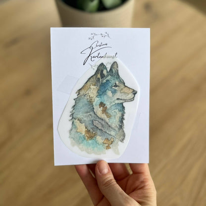 Bügelbild Wolf Christinas Kartenkunst