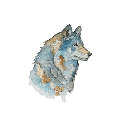 Bügelbild Wolf Christinas Kartenkunst