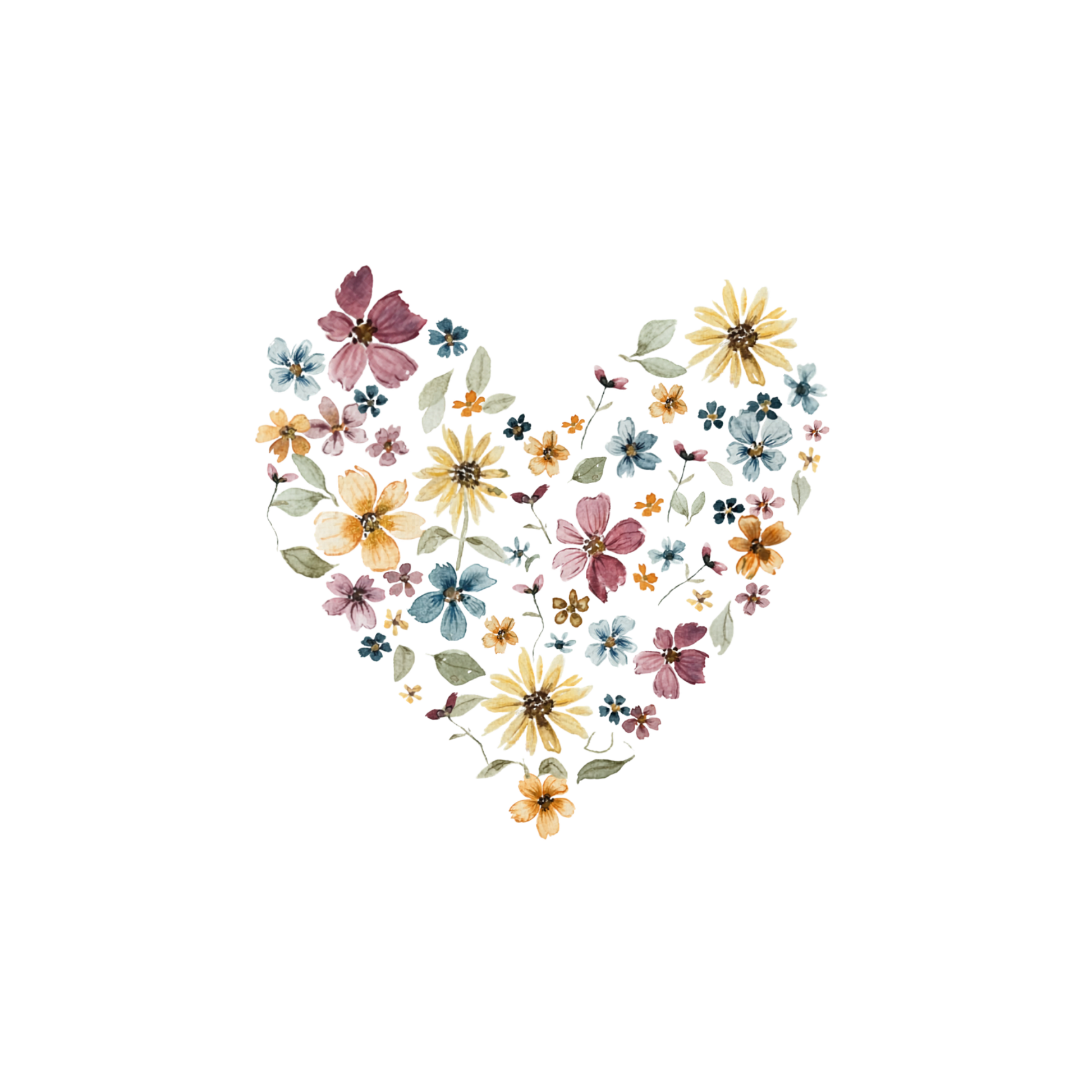 Bügelbild Blumenherz von Christinas Kartenkunst