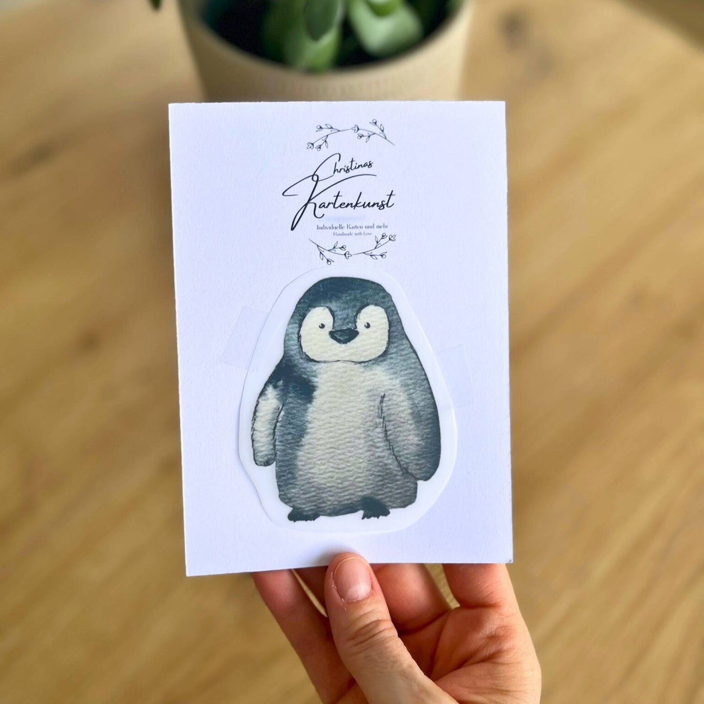 Bügelbild Pinguin Christinas Kartenkunst