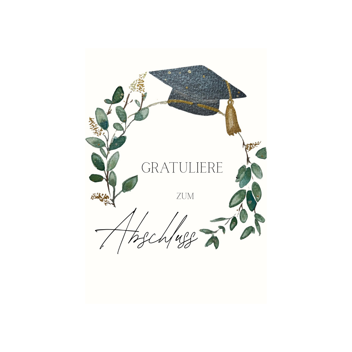 Grußkarte Abschluss Kranz Christinas Kartenkunst