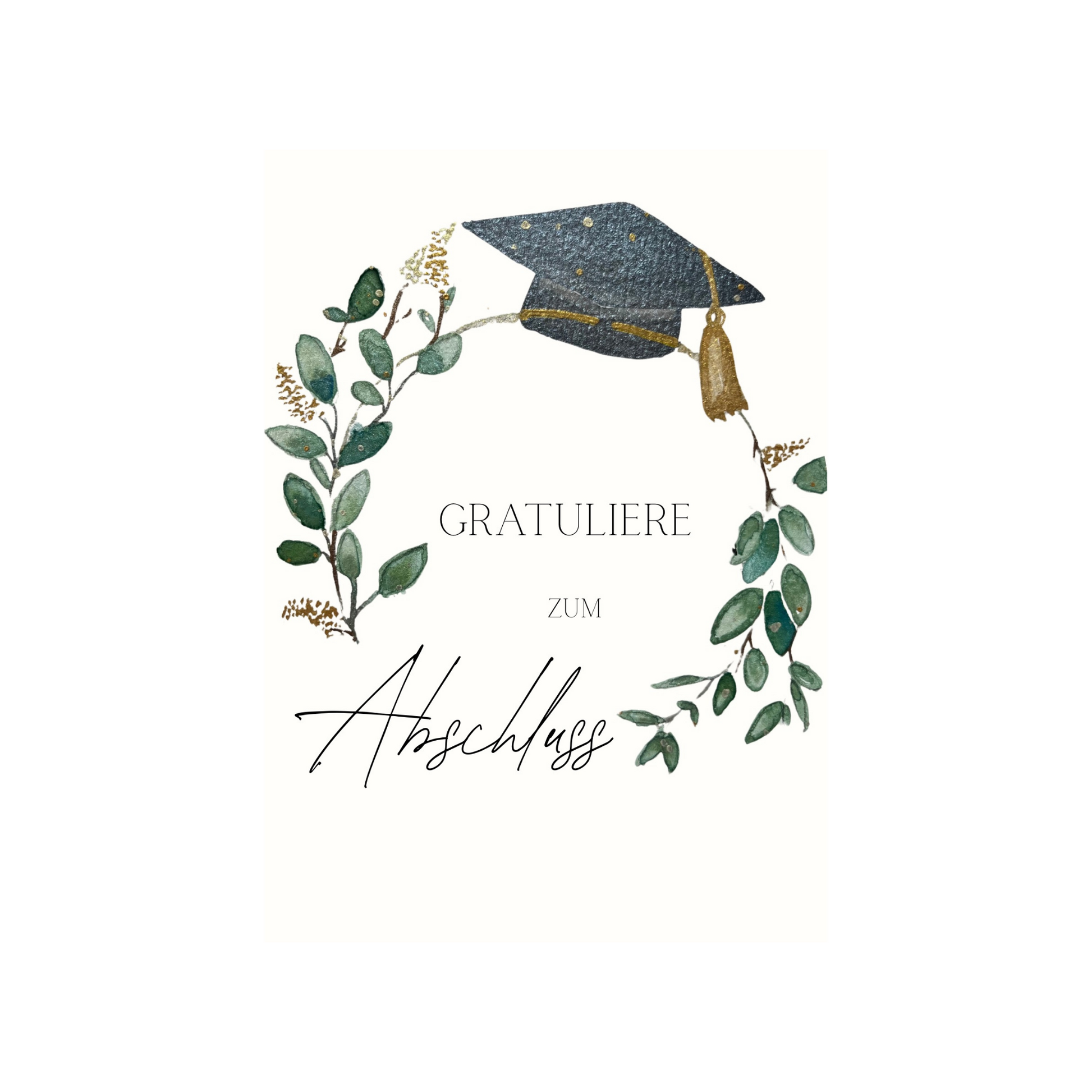 Grußkarte Abschluss Kranz Christinas Kartenkunst