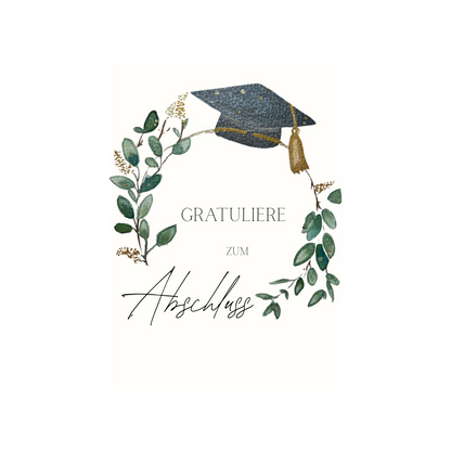 Grußkarte Abschluss Kranz Christinas Kartenkunst