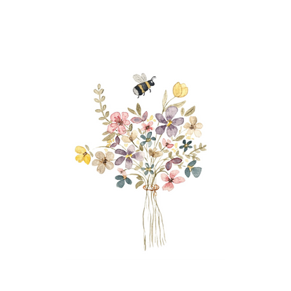 Karte Biene Blumenstrauss von Christinas Kartenkunst