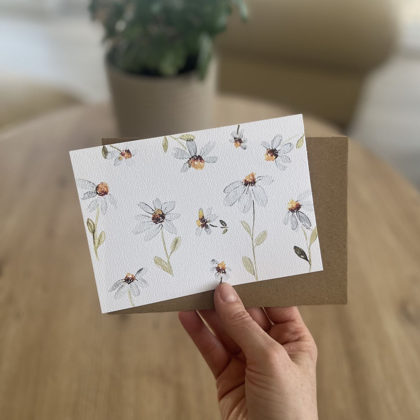 Karte Margarite mit persönlichen Worten von Christinas Kartenkunst