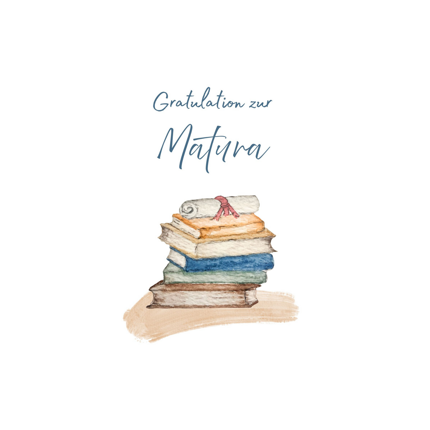 Grußkarte Matura Bücher Christinas Kartenkunst
