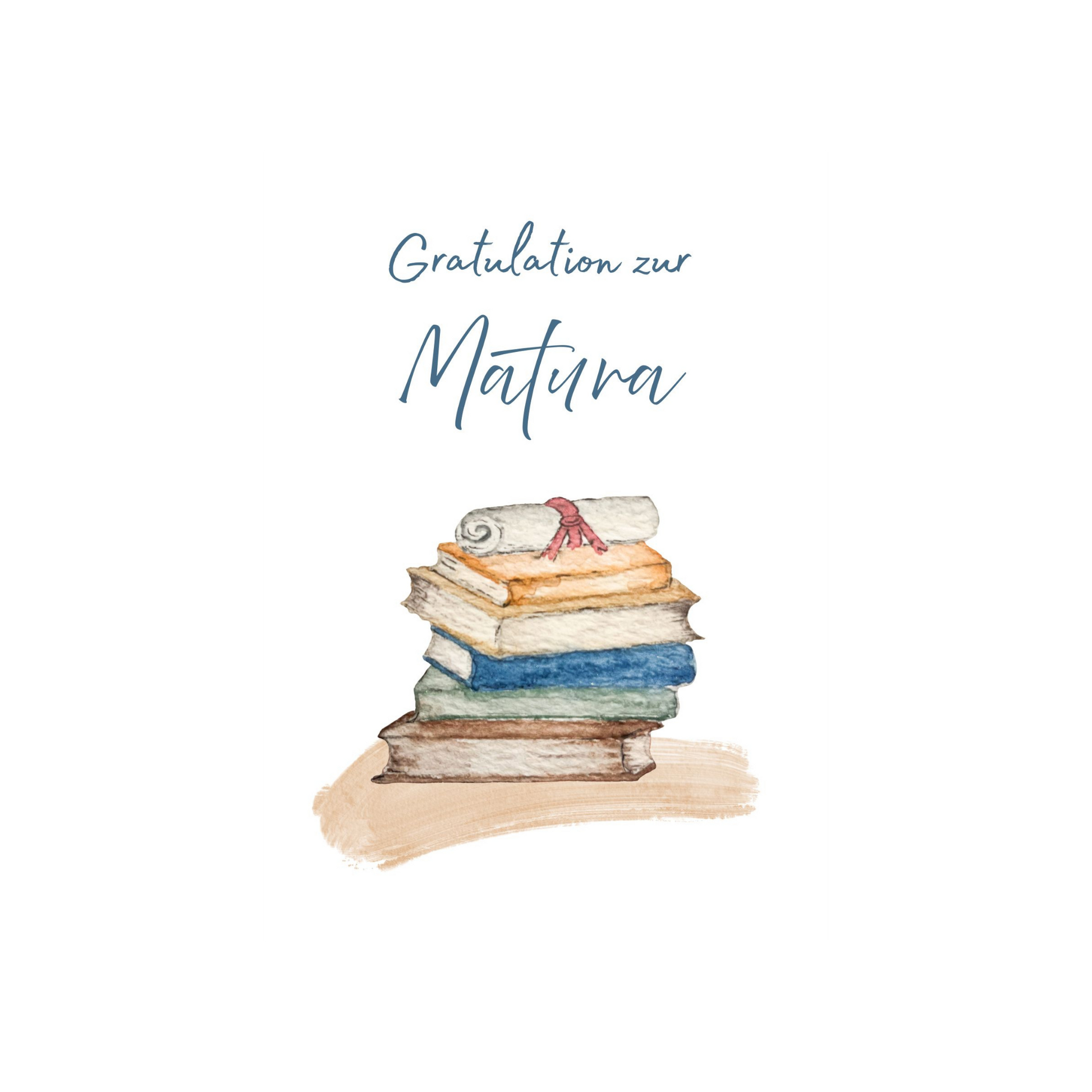 Grußkarte Matura Bücher Christinas Kartenkunst