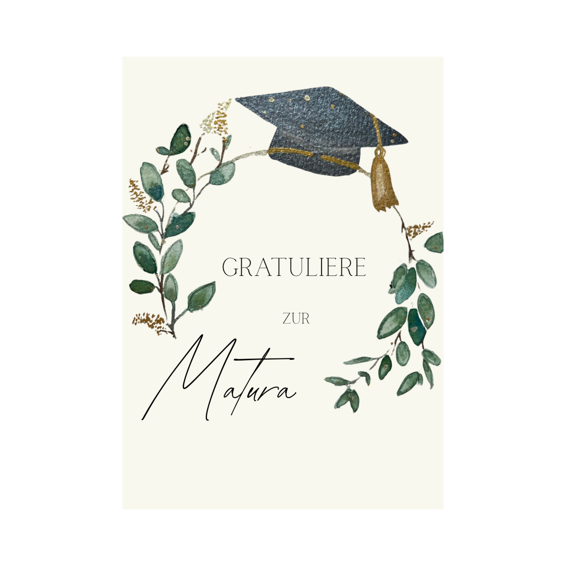Grußkarte Matura Kranz Christinas Kartenkunst