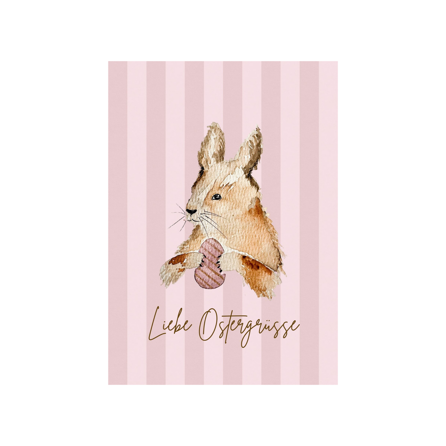 Grußkarte liebe Ostergrüße Streifen Christinas Kartenkunst