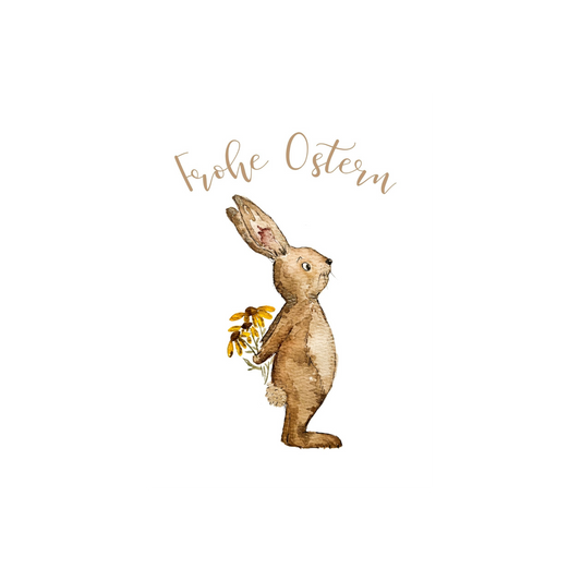 Grußkarte Frohe Ostern Hase Christinas Kartenkunst