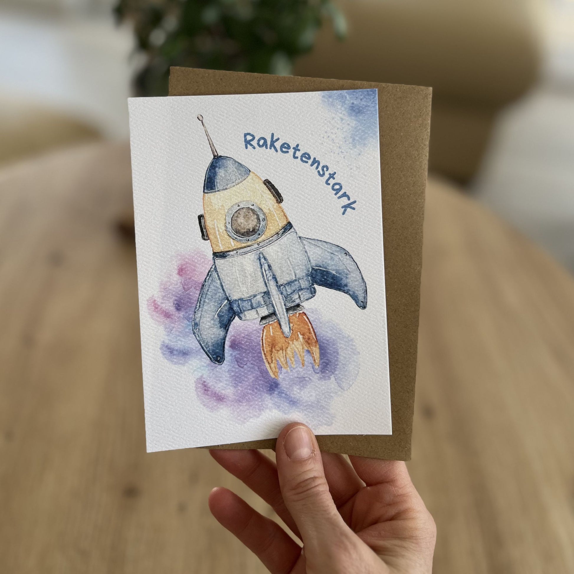 Karte Raketenstark mit persönlichen Worten von Christinas Kartenkunst