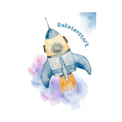 Karte Raketenstark mit persönlichen Worten von Christinas Kartenkunst