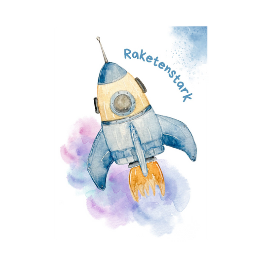 Karte Raketenstark mit persönlichen Worten von Christinas Kartenkunst