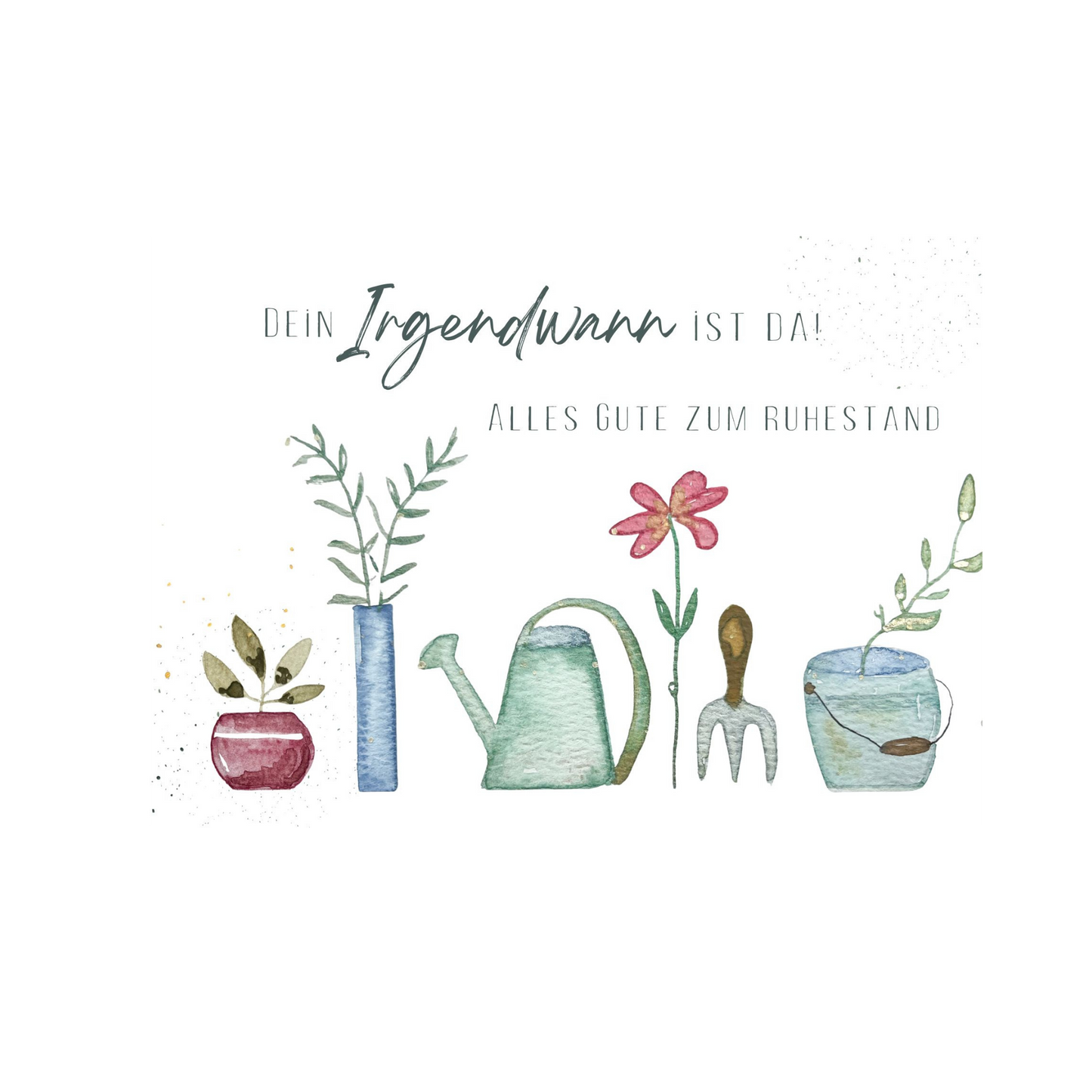 Grußkarte Ruhestand Garten Christinas Kartenkunst